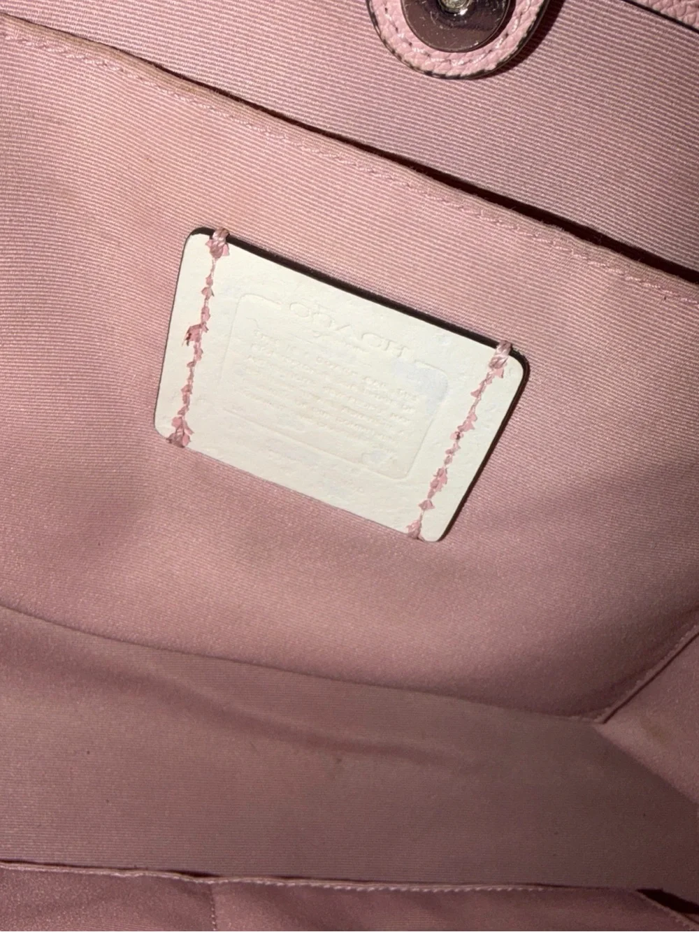 COACH Pink Leather Satchel with Silver Hardware